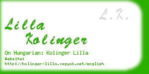 lilla kolinger business card